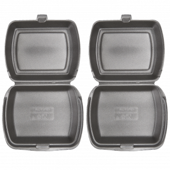 Ланч бокс Стандарт черный - [100шт] вспененный 249х207х61