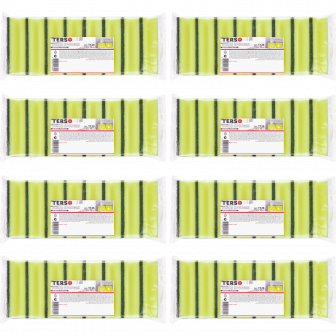 Terso Губка с фрезой удлин. 130х70х45 - 8шт желтая c зеленым с абр.750 EL (16уп*кор) 