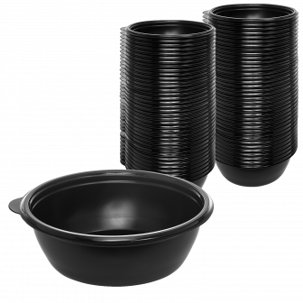 К-144 Контейнер черный 375мл - 50шт круглый (6уп*кор)