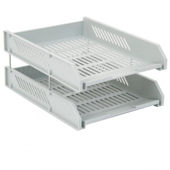 Лоток для бумаг серый Erich Krause 