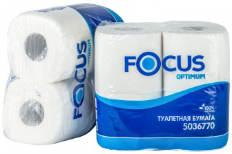 Туалетная бумага 2сл  22м Белая "Focus" (56шт в упак) 