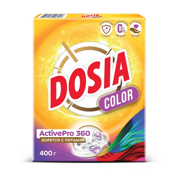 DOSIA - 400гр для Цветного, стиральный порошок (22шт*кор)