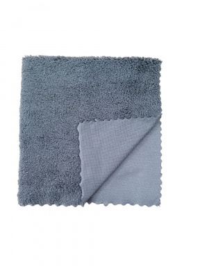 Микрофибра для Двусторонняя 40х40 оверлок - Серая 280гр (90шт*кор)