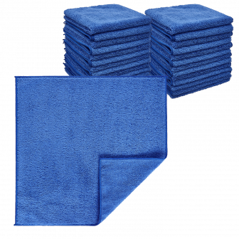 Микрофибра 40х40 - оверлок Синяя 280гр (200шт*кор)