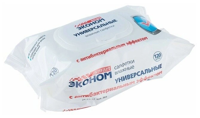 Влажная салфетка антибак. с клапаном 120шт - "Smart" эконом (16уп*кор) Влажная салфетка антибак. с клапаном 120шт - "Smart" эконом (16уп*кор)