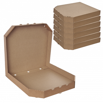 Коробка для пиццы 33х33 Крафт / Крафт микрогофра (100шт)