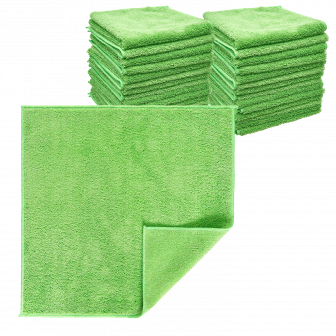 Микрофибра 280гр зеленая 40*40 оверлок (90шт*кор)