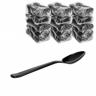 Premium Черная ложка чайная - 50шт пластиковая (30уп*кор) Premium Черная ложка чайная - 50шт пластиковая (30уп*кор)