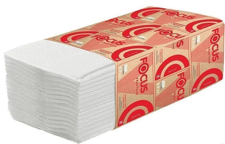 Бумажные полотенца Z-сложения 3сл 125л "Focus" /21,5*24см/ (12шт) 