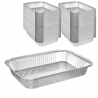 R2 Алюминиевый контейнер 2300мл - 50шт | 323х216х47 (6уп*кор) 