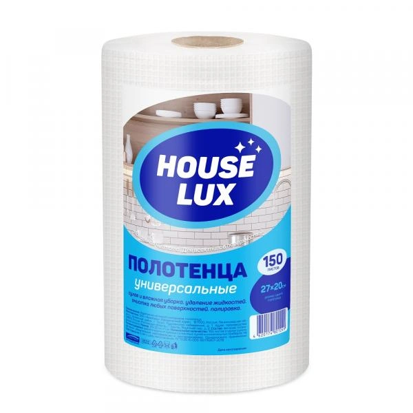 Салфетка вискозная в рулоне 27*20 - 150л пл. 45г/м "House Lux" (12шт*уп) Салфетка вискозная в рулоне 27*20 - 150л пл. 45г/м "House Lux" (12шт*уп)