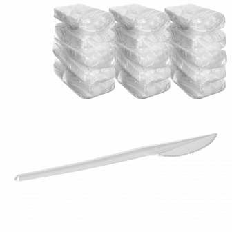 Белый нож - 100шт пластиковый (25уп*кор)