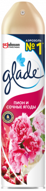 Освежитель воздуха "Glade" 300мл Пион и сочные ягоды (12шт в упак)