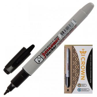 Маркер перманентный черный - 1мм Р-505F Crown Multi (12шт*кор)