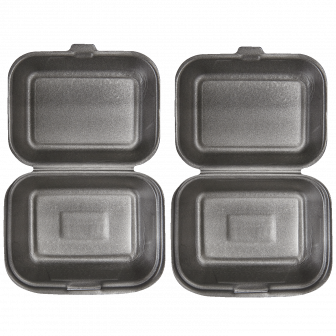 Ланч бокс Мини черный - [100шт] вспененный 195х150х70