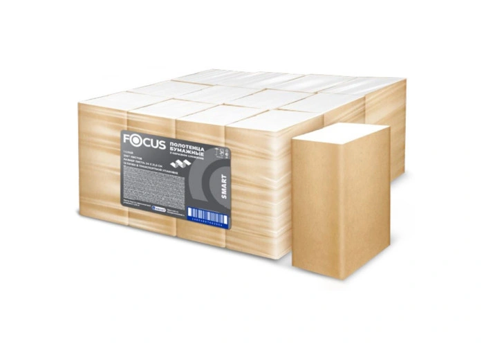 Smart полотенца бумажные V слож. 1сл 250л - [15шт] лист 23х23см