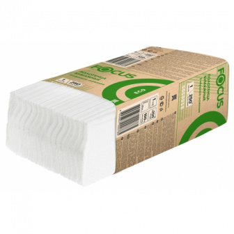 Focus полотенца бумажные Z слож. 1сл 250л - [12шт] Целлюлоза, лист 24х21,5см 