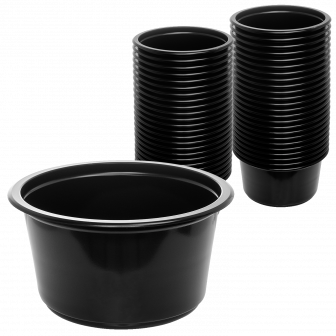 К-115 Контейнер черный 350мл - 50шт круглый (10уп*кор) В
