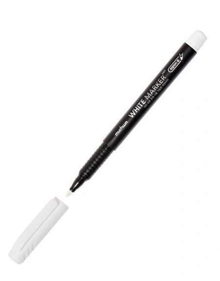 Маркер перманентный белый - 1мм WPM-05 MunHwa (10шт*кор)
