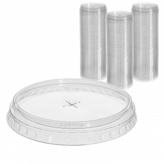 Крышка для шейкера Плоская с крест.отверстием 50шт в упак (PET) ПолиЭР (20уп в кор) 