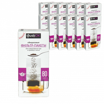 Фильтр-пакет для чая - 80шт (18уп*кор) 