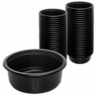 К-115 Контейнер черный 250мл - 50шт круглый (10уп*кор) 