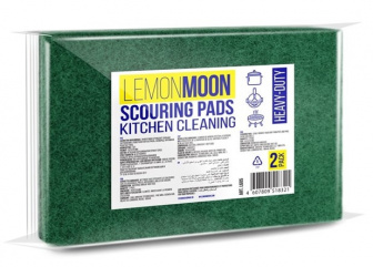 Абразив пл.750г/м зеленый 22*15 -  2шт "Lemon Moon" (24шт*кор)