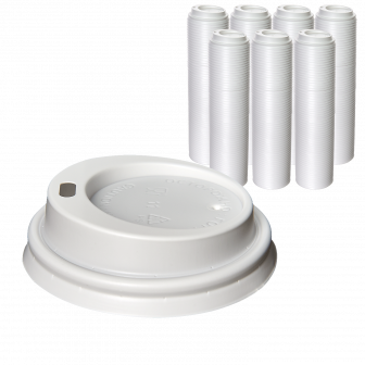 Крышка с отверстием 62мм (100мл) Белая 100шт в упак Протэк (10уп в кор)