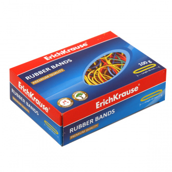 Банковские резинки цветные 40мм - 100г Erich Krause 