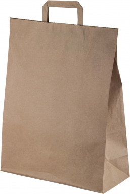 Пакет с плоскими ручками 350х150х450 - [200шт] бумажный 70гр 