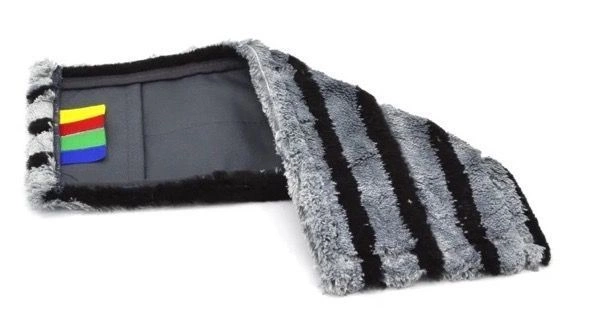 Моп карман 50см Микрофибра серая с черными полосками абразива 