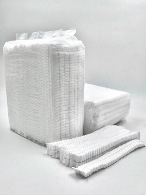 Шапочка - шарлотка белая - 100шт (20уп*кор) Шапочка - шарлотка белая - 100шт (20уп*кор)