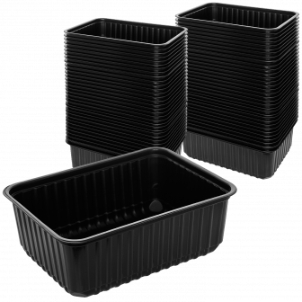 Д-Полимер Контейнер черный 179х132 прямоугольный 1000мл - 50шт  (10уп*кор)