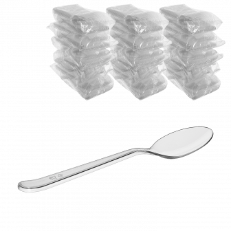 ВЗЛП Premium Прозрачная ложка столовая - 50шт пластиковая (50уп*кор)
