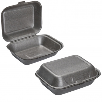 Ланч бокс Мини черный - [200шт] LBM вспененный 190х150х30