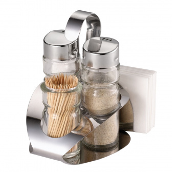 Набор для специй соль, перец, зубочистки