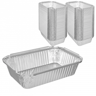 Алюминиевый контейнер  860мл - 100шт | R45 202х137х50 (6уп*кор) 