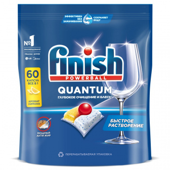 Таблетки для п/м - антижир /60таб/ Finish Quantum