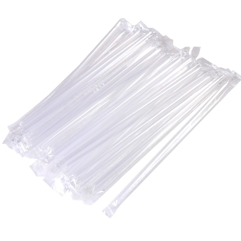 Трубочки в инд. п/э уп.  8х240мм - 250шт прозрачные (16уп*кор)