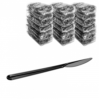 Premium Черный нож пластиковый 50шт (50шт-уп)