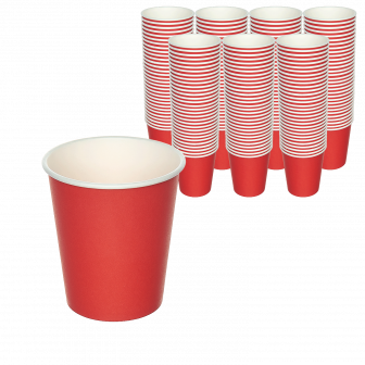 Стакан 1сл красный 250мл - 75шт бумажный (20уп*кор) 