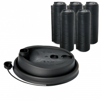 ВЗЛП Крышка 80мм - 50шт Черная матовая (20уп*кор)