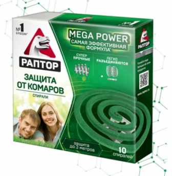 Спираль от комаров РАПТОР (10шт в кор)