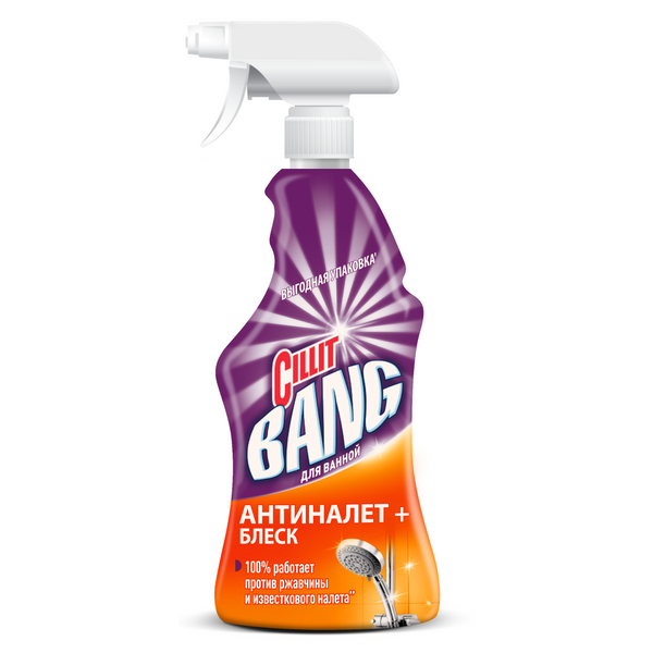 Cillit Bang Антиналет + Блеск 750мл для ванной, спрей (8шт*кор)
