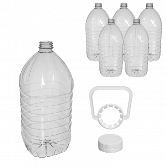 Бутылка + крышка 5л - [28шт] PET 