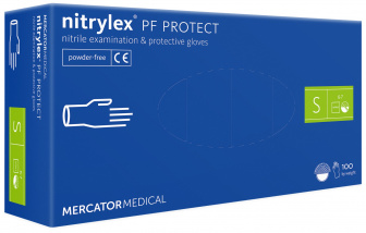 Перчатки Нитриловые фиолетовые 3,5гр "Protect Mercator" - S 50пар в упак (10уп в кор) 1