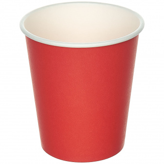 Стакан картонный 1сл - 250мл Красный 50шт в упак ПС (20уп в кор)