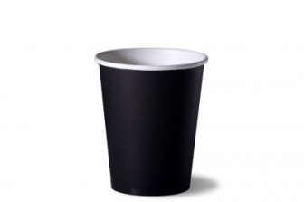 Стакан 1сл черный 300мл - 50шт бумажный Ps (20уп*кор)
