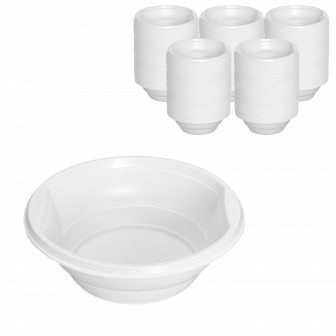 Тарелка пластиковая суповая 500мл - 50шт PP (20уп*кор) 