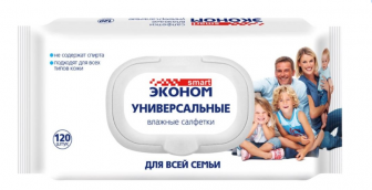 Влажная салфетка универ. с клапаном 150шт - "Для все семьи" эконом (20уп*кор) 
